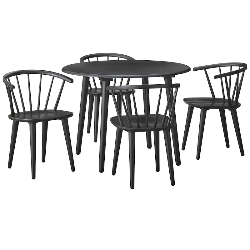 Round Dining Table with Sturdy Pedestal Base