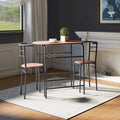 3-Piece Bistro Set with Metal Frame – Espresso or Grey Finish