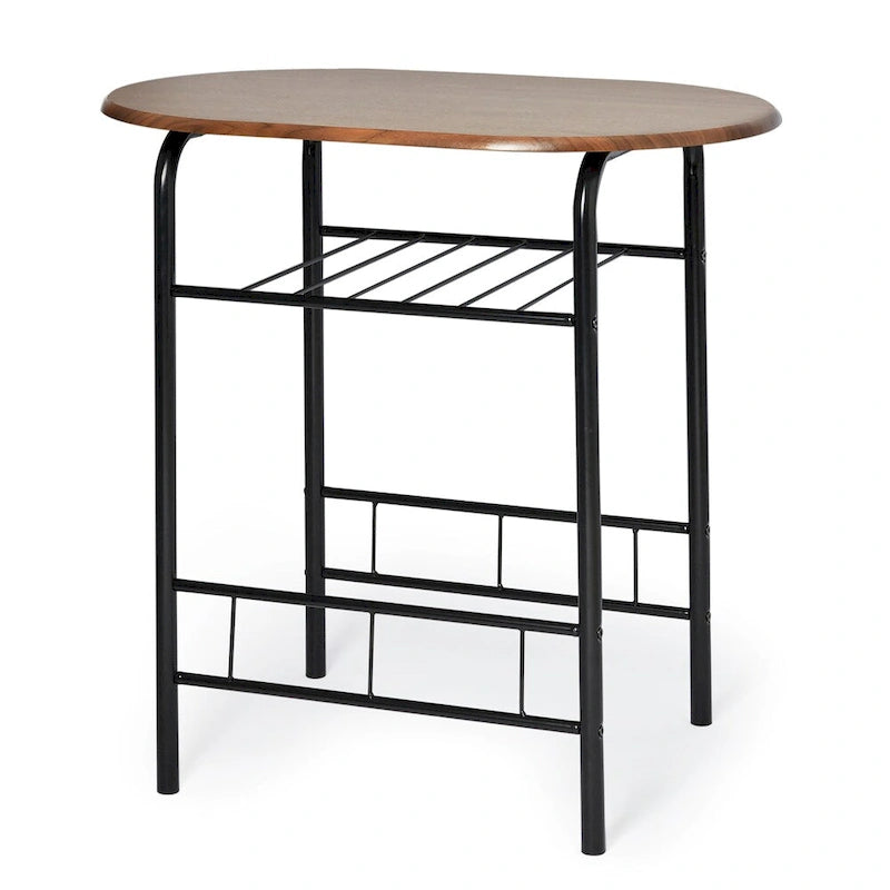 3-Piece Bistro Set with Metal Frame – Espresso or Grey Finish