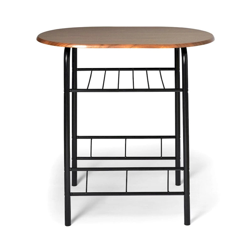 3-Piece Bistro Set with Metal Frame – Espresso or Grey Finish