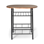 3-Piece Bistro Set with Metal Frame – Espresso or Grey Finish