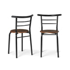 3-Piece Bistro Set with Metal Frame – Espresso or Grey Finish