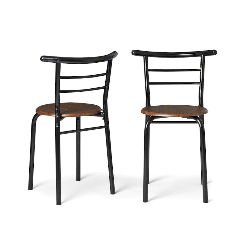 3-Piece Bistro Set with Metal Frame – Espresso or Grey Finish