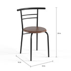 3-Piece Bistro Set with Metal Frame – Espresso or Grey Finish