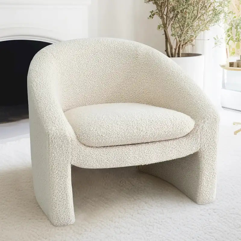 Upholstered Barrel Accent Chair