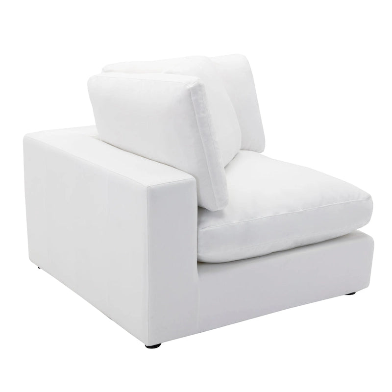 5-Piece Modular Sectional Sofa with Feather Fill Cushions