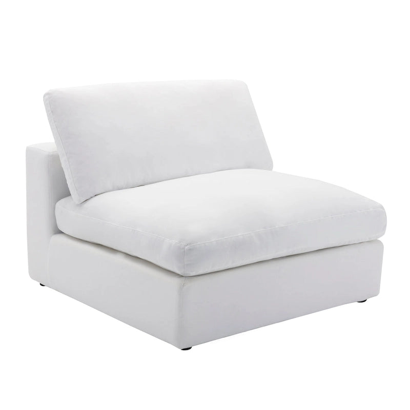 5-Piece Modular Sectional Sofa with Feather Fill Cushions