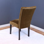 Tufted Velvet Dining Chairs with Chrome Nailhead Trim, Set of 2