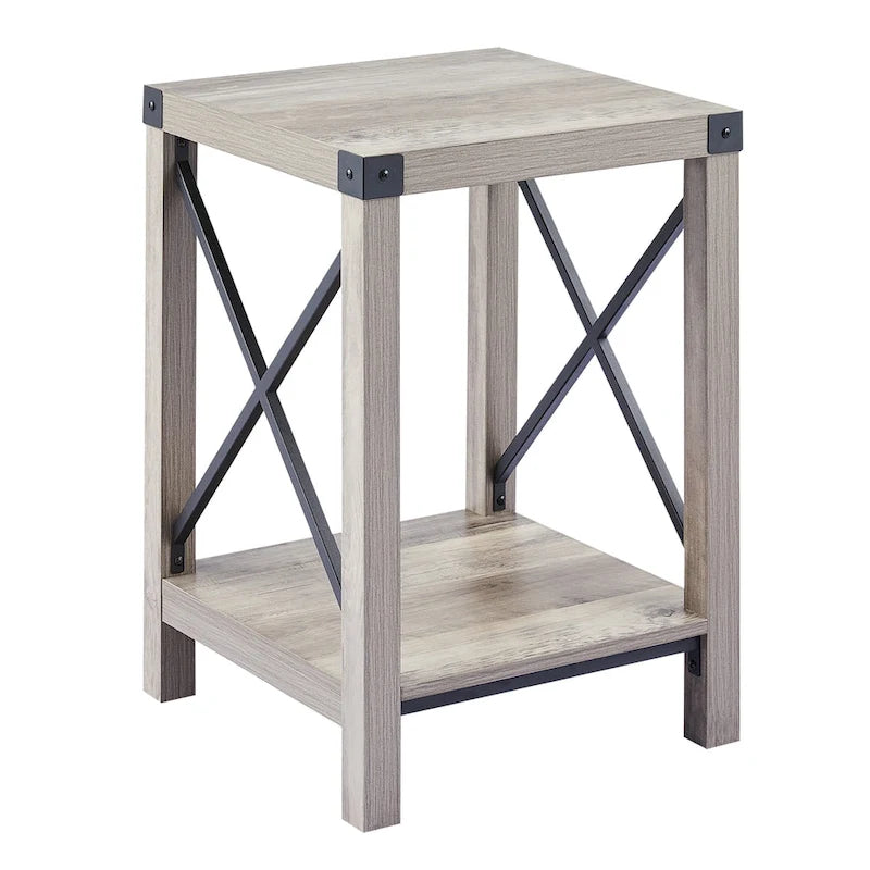 CO-Z Tavolino da Divano o da Salotto, da 40 cm, in Stile Rustico, con Ripiano