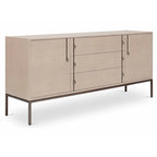Modern Oak Veneer Buffet with Soft-Close Doors, 3 Drawers & Adjustable Shelves