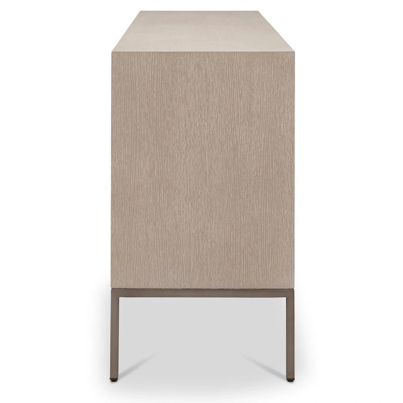 Modern Oak Veneer Buffet with Soft-Close Doors, 3 Drawers & Adjustable Shelves