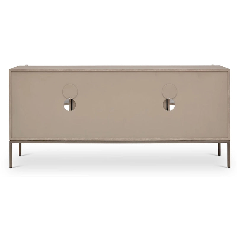 Modern Oak Veneer Buffet with Soft-Close Doors, 3 Drawers & Adjustable Shelves