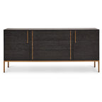 Modern Oak Veneer Buffet with Soft-Close Doors, 3 Drawers & Adjustable Shelves
