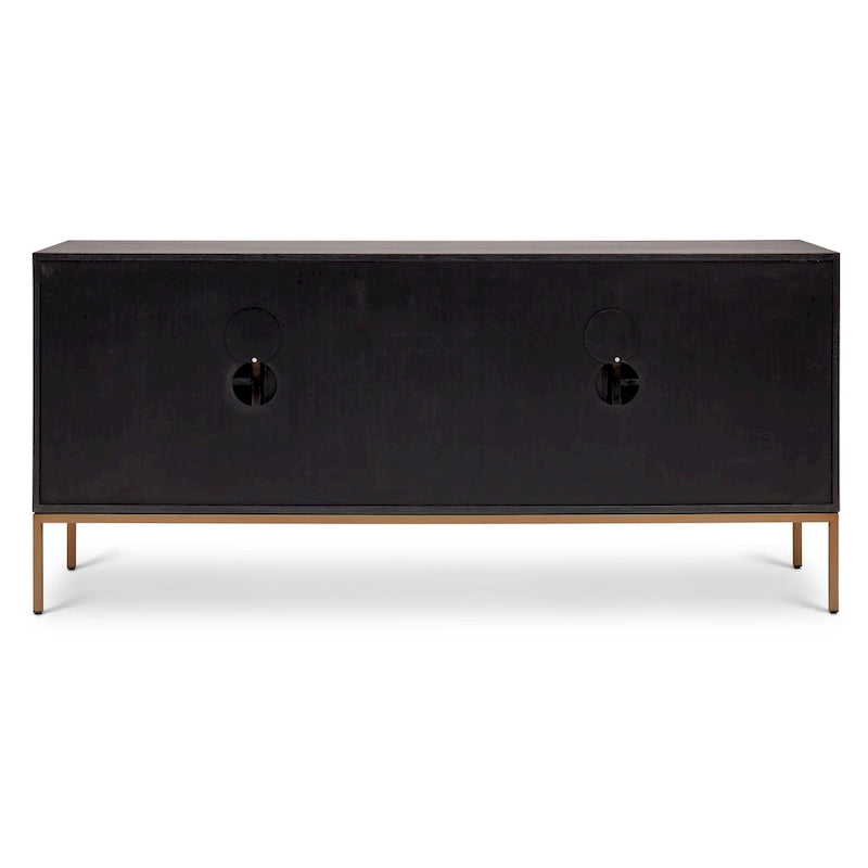 Modern Oak Veneer Buffet with Soft-Close Doors, 3 Drawers & Adjustable Shelves