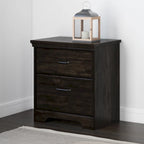Country Cottage 2-Drawer Nightstand with Metal Drawer Slides