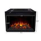 93" Grand Media Electric Fireplace TV Stand in White