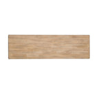 Gray and Sandstone Backless Dining Bench with Butterfly Leaf, Rubberwood