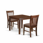 Square Kitchen Dining Table Set with Dining Chairs, Mahogany