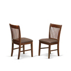 Square Kitchen Dining Table Set with Dining Chairs, Mahogany
