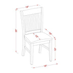 Square Kitchen Dining Table Set with Dining Chairs, Mahogany