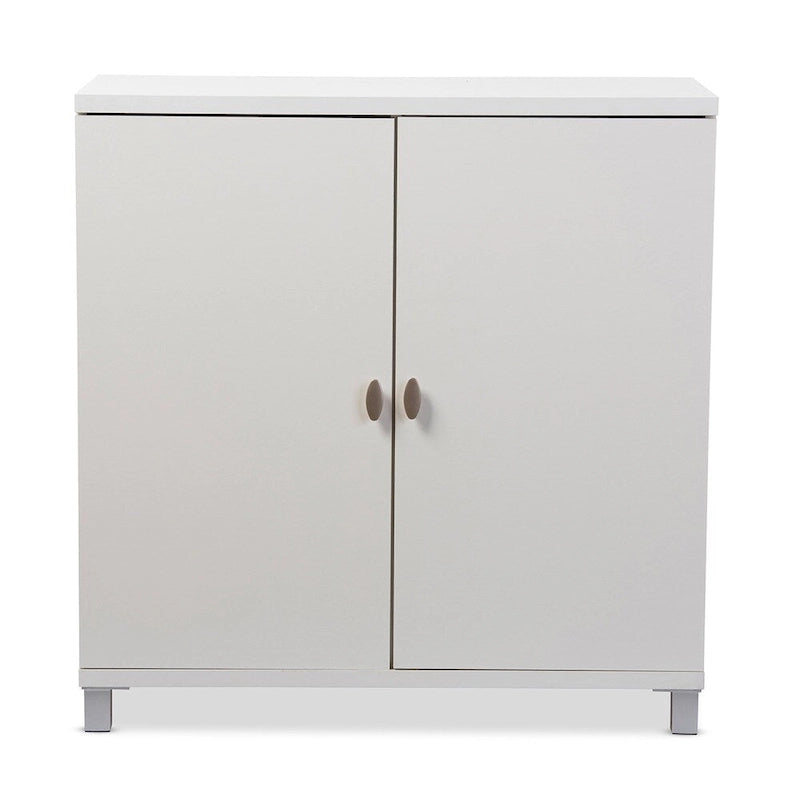 Mobile credenza contenitore in legno bianco contemporaneo