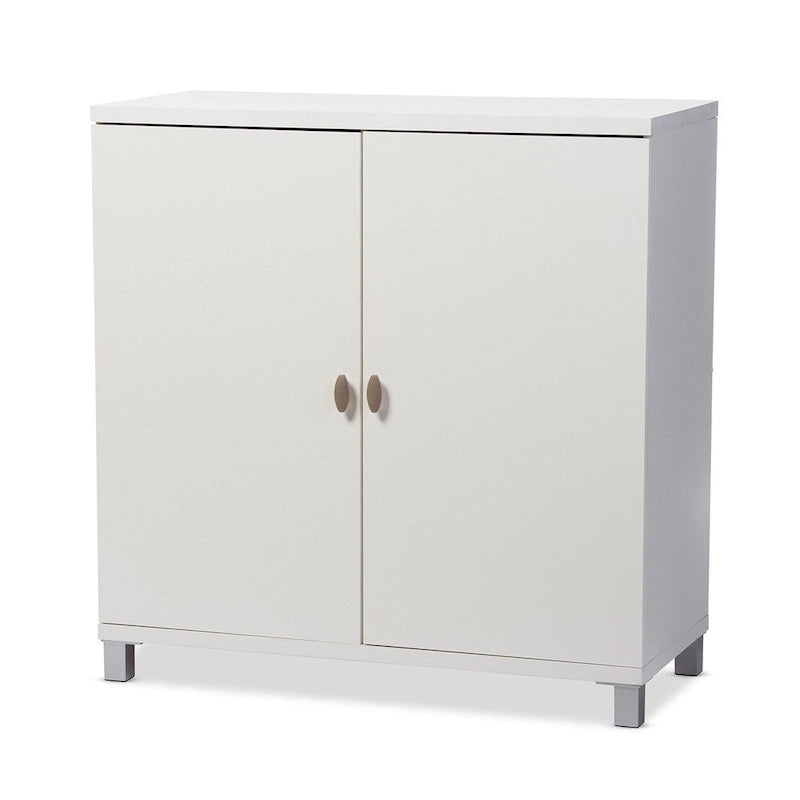 Mobile credenza contenitore in legno bianco contemporaneo