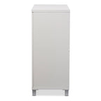 Contemporary White Wood Storage Sideboard Cabinet