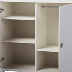 Contemporary White Wood Storage Sideboard Cabinet