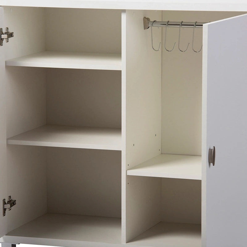 Mobile credenza contenitore in legno bianco contemporaneo
