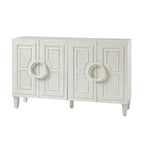 58" Contemporary Sideboard Buffet with Round Solid Wood Door Handles