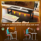 L-Shaped Gaming Desk with LED Lights, Pegboard, Drawers & Monitor Stand