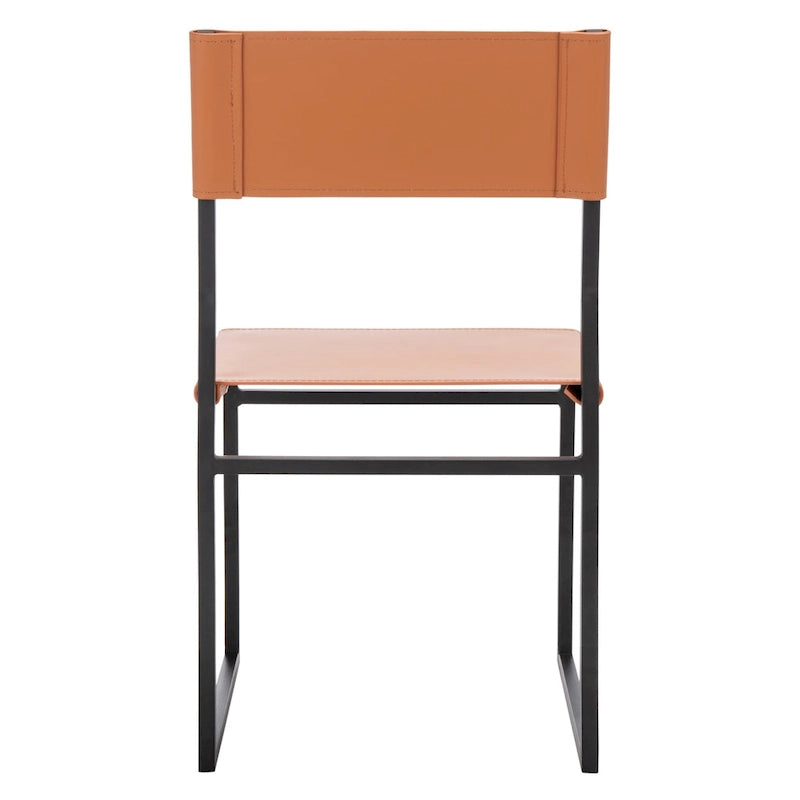 Modern Minimalist Dining Chair with Black Metal Base, Set of 2