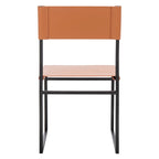 Modern Minimalist Dining Chair with Black Metal Base, Set of 2