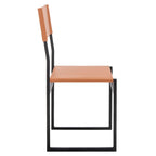 Modern Minimalist Dining Chair with Black Metal Base, Set of 2