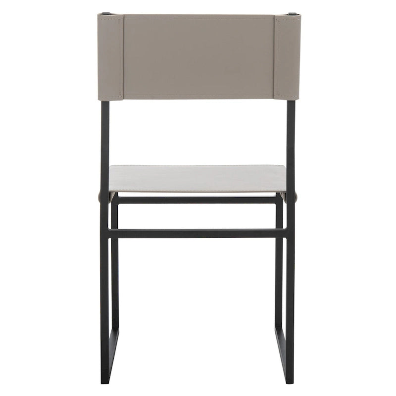 Modern Minimalist Dining Chair with Black Metal Base, Set of 2