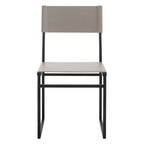Modern Minimalist Dining Chair with Black Metal Base, Set of 2