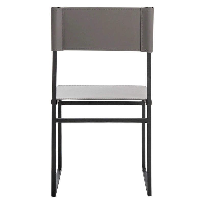 Modern Minimalist Dining Chair with Black Metal Base, Set of 2