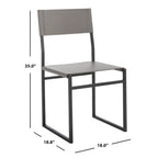 Modern Minimalist Dining Chair with Black Metal Base, Set of 2
