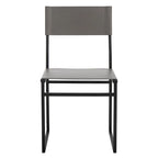 Modern Minimalist Dining Chair with Black Metal Base, Set of 2