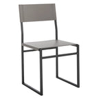 Modern Minimalist Dining Chair with Black Metal Base, Set of 2