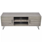 Modern Gray TV Stand with Storage, 47.2 x 15.7 x 17.7 Inch