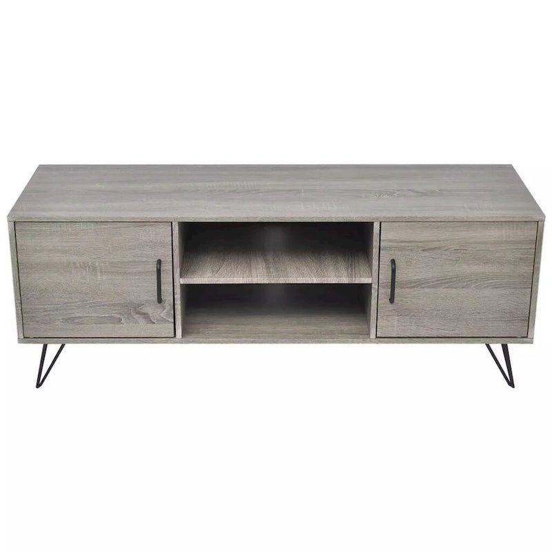 Modern Gray TV Stand with Storage, 47.2 x 15.7 x 17.7 Inch