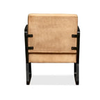Genuine Leather Single Sofa Chair with Metal Frame | Living Room Accent