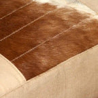 Genuine Leather Single Sofa Chair with Metal Frame | Living Room Accent