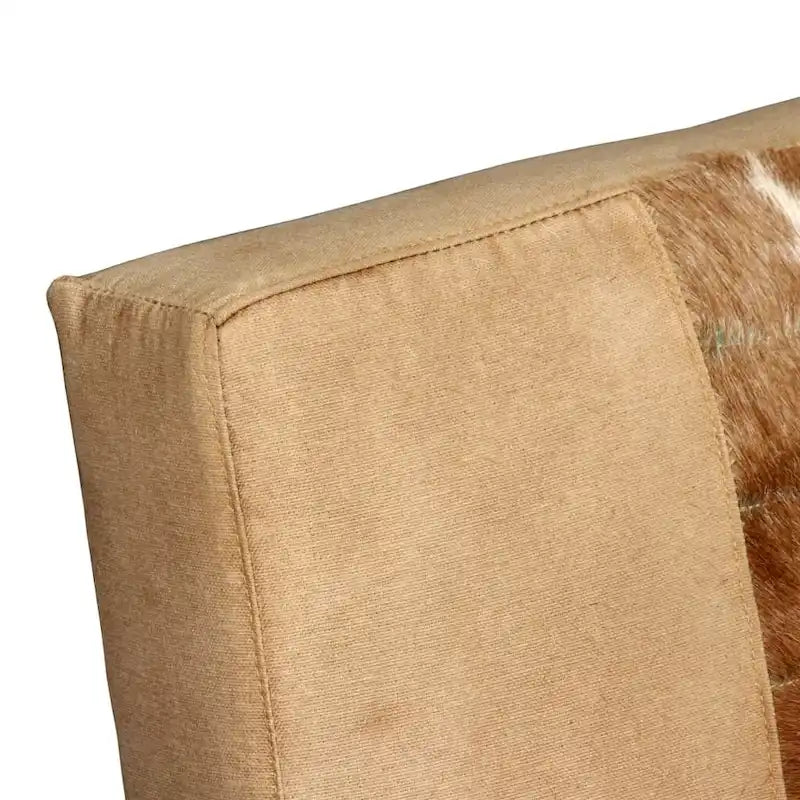 Genuine Leather Single Sofa Chair with Metal Frame | Living Room Accent