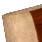 Genuine Leather Single Sofa Chair with Metal Frame | Living Room Accent