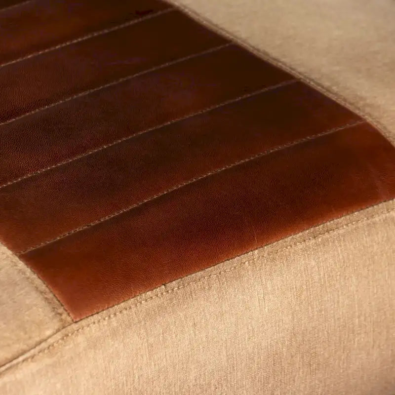 Genuine Leather Single Sofa Chair with Metal Frame | Living Room Accent