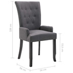 Dining Chairs with Armrests, Multicolor Fabric, Set of 1/2/4/6