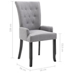 Dining Chairs with Armrests, Multicolor Fabric, Set of 1/2/4/6