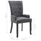Dining Chairs with Armrests, Multicolor Fabric, Set of 1/2/4/6